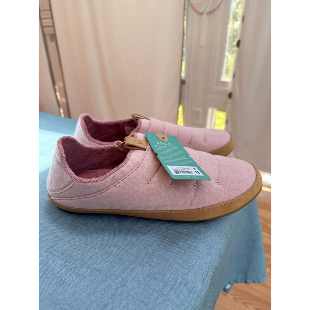 NEW Olukai Women’s Lania Slippers Rose Sea Salt & Golden Sand US Women’s 11 Pink